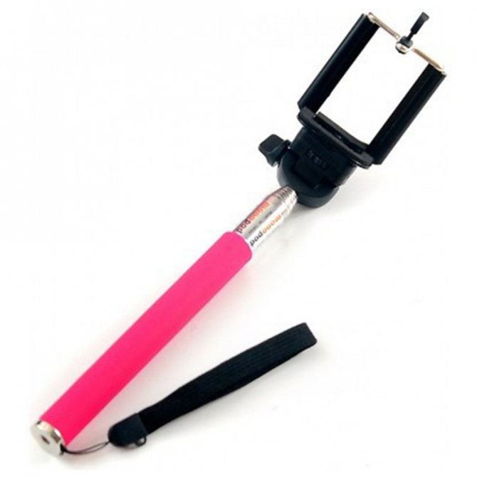 Монопод Optima Z07-5S Рожевий + кнопка через 3,5"-2