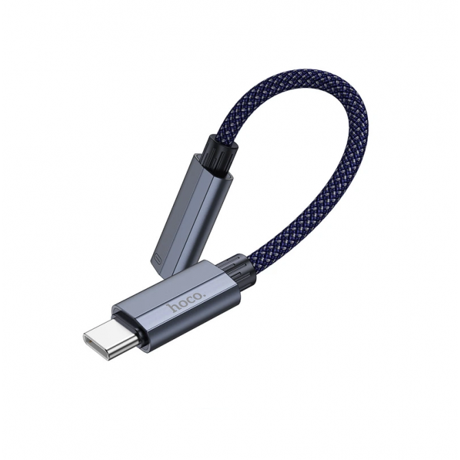 Адаптер Hoco UA29A Type-C male to Lightning female 15cm Metal Grey-1