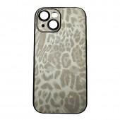 Чохол-накладка шкіряний Leopard Print для iPhone 15 Plus White