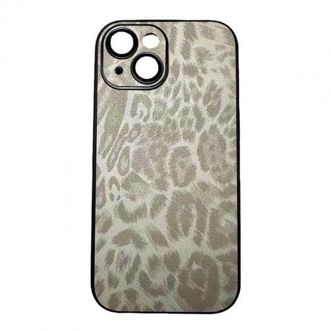 Чохол-накладка шкіряний Leopard Print для iPhone 15 Plus White