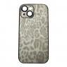 Чохол-накладка шкіряний Leopard Print для iPhone 15 Plus White