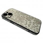 Чохол-накладка шкіряний Leopard Print для iPhone 15 Plus White