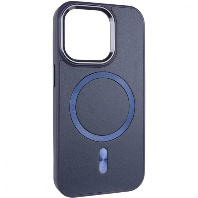 Кожаный чехол SnapCase with MagSafe для Apple iPhone 11 (6.1") Dark Blue