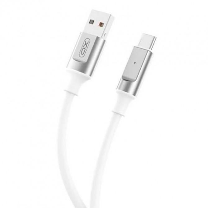 Кабель USB XO NB251 Liquid Silicone Rubber Type-C 6A/1m White