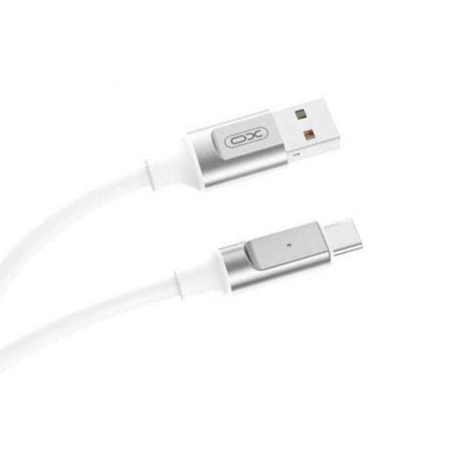 Кабель USB XO NB251 Liquid Silicone Rubber Type-C 6A/1m White-1