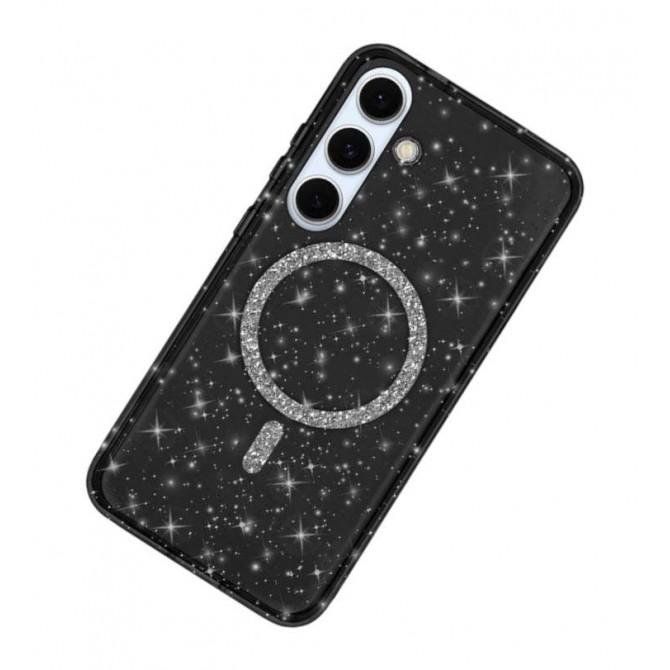 Чохол TPU Eclipse Sparkle (MagFit) для Samsung Galaxy S24 / S25 Чорний-1