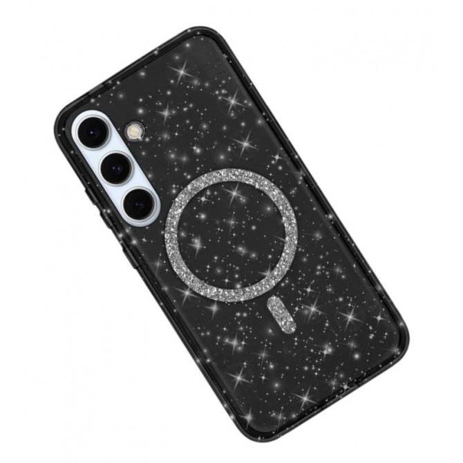 Чохол TPU Eclipse Sparkle (MagFit) для Samsung Galaxy S24 / S25 Чорний-2