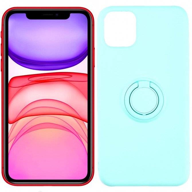 Чохол Ring Color для Iphone 11 Бірюзовий