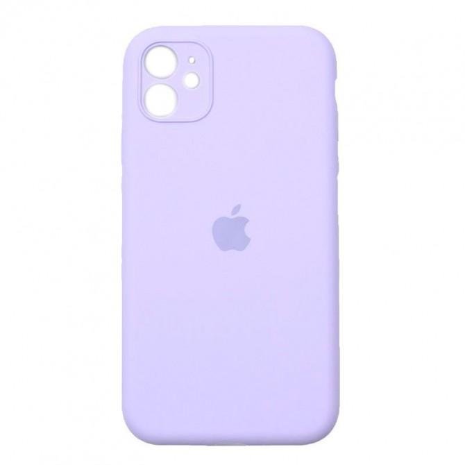 Оригінальний силіконовий чохол для iPhone 11 Ліловий FULL (SQUARE SHAPE)