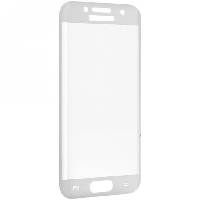 Захисне скло для SAMSUNG A520 Galaxy A5 2017 (Full Glue (0.25 мм, 2.5D, бiлий) ЛЮКС-1