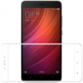 Защитное стекло для XIAOMI Redmi 4x Full Glue (0.25 мм, 2.5D, белое) ЛЮКС