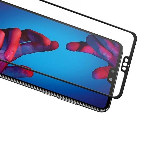 Захисне скло для HUAWEI P20 Full Glue (0.25 мм, 2.5D, чорне) ЛЮКС-3