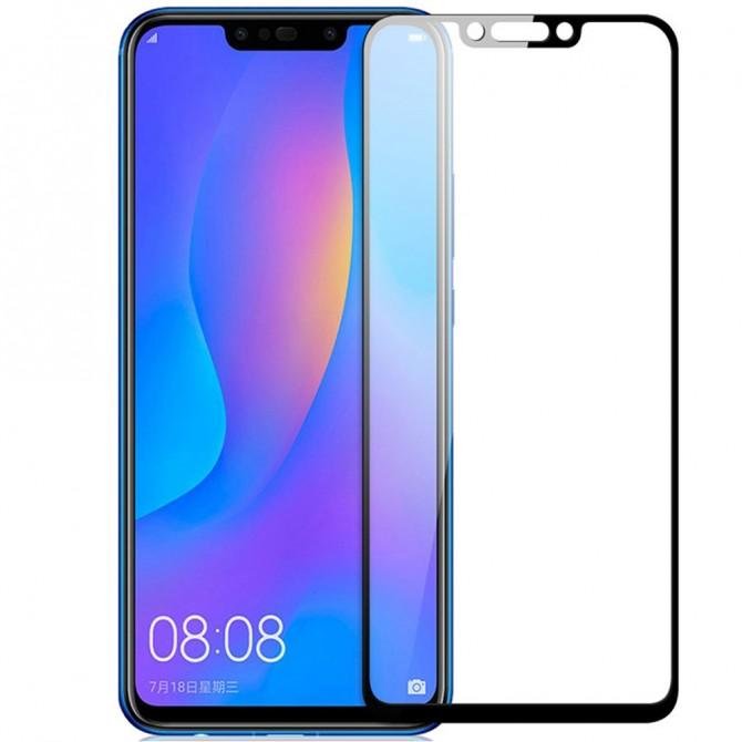 Защитное стекло для HUAWEI P Smart Plus/Nova 3i Full Glue (0.25 мм, 2.5D, чёрное) ЛЮКС-1