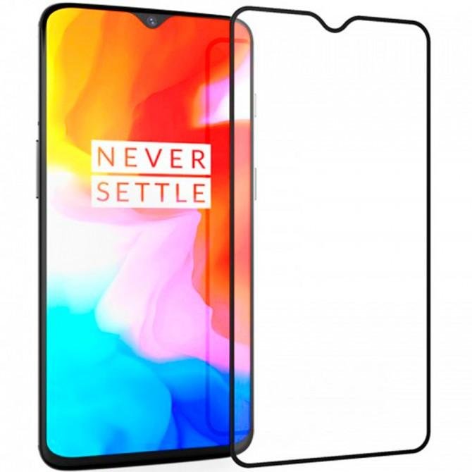 Защитное стекло для OnePlus 6T/7 Full Glue (0.25 мм, 2.5D, чёрное) ЛЮКС
