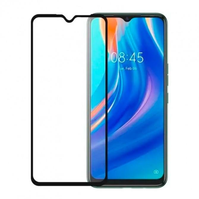 Защитное стекло для TECNO Spark 8P Full Glue (0.25 мм, 2.5D, черное) ЛЮКС