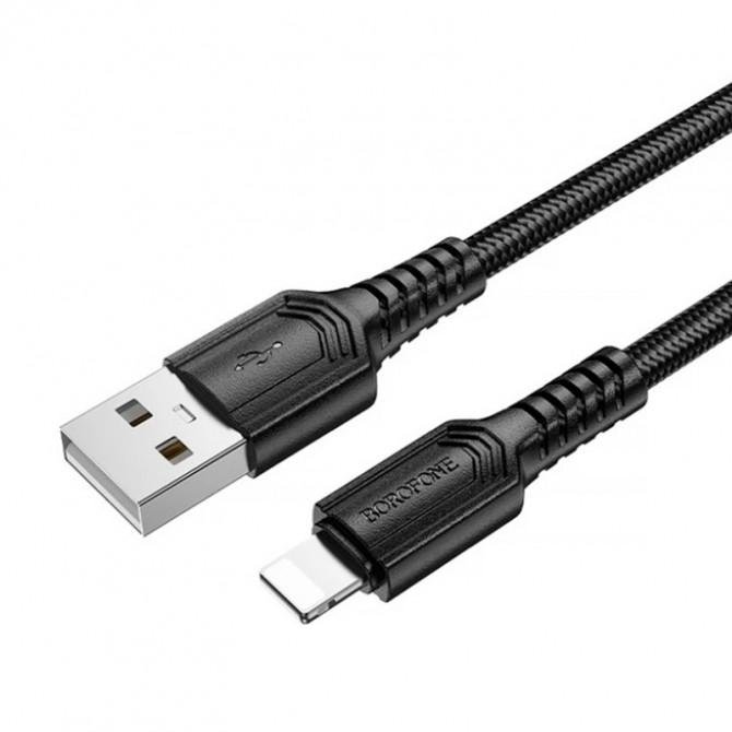 USB Кабель Borofone BX116 Certain Lightning Black 1m-2