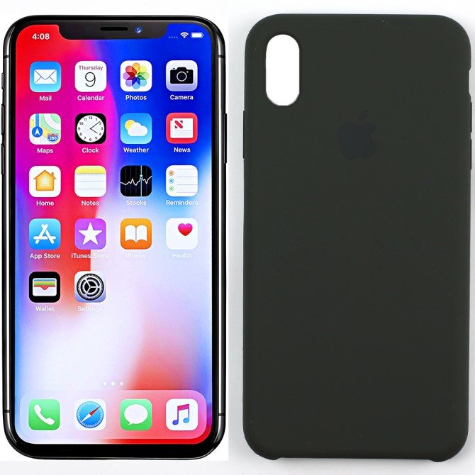 Чохол силіконовий для iPhone Xs Max Темно Сірий