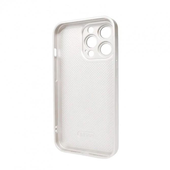 Чохол AG Glass Matt Frame Color Logo for Apple iPhone 11 Pro Max Pearly White-1