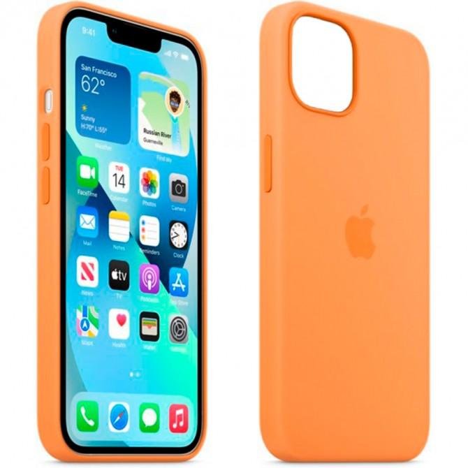 Оригинальный силиконовый чехол для iPhone 11 Pro Max Оранжевый FULL-1