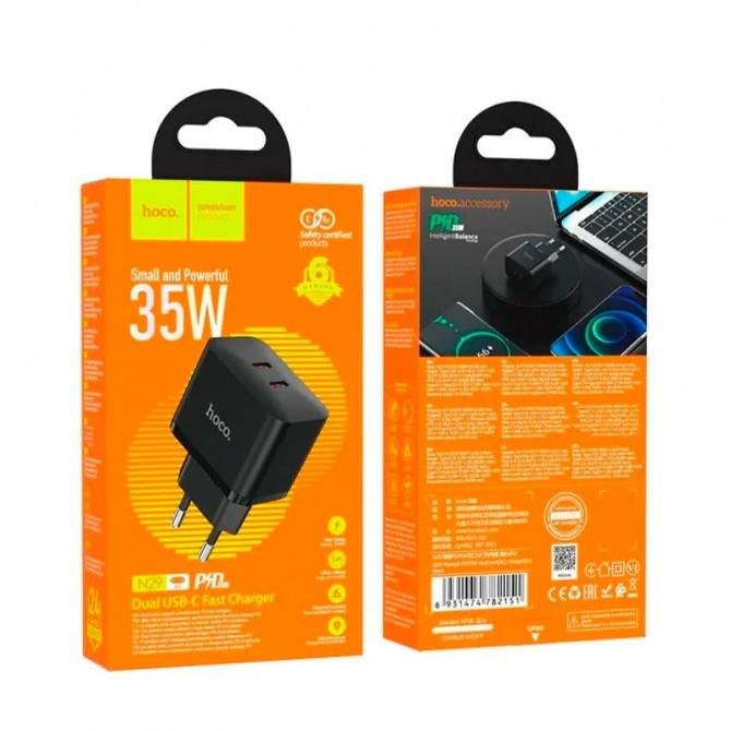 МЗП 2Type-C Hoco N29 PD 35W Black-1