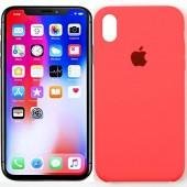 Чехол силиконовый для iPhone X/Xs Неоново Розовый