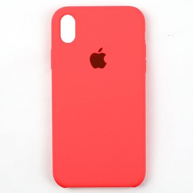 Чохол силіконовий для iPhone X/Xs Неоново Рожевий-4