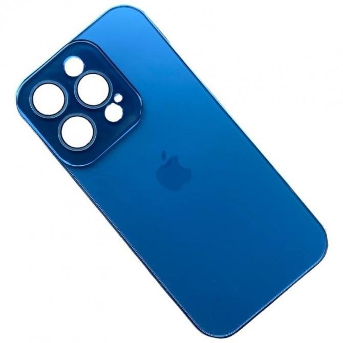 Чехол TPU+Glass Sapphire Midnight with MagSafe для Apple iPhone 13 Pro Max (6.7") Синий-2