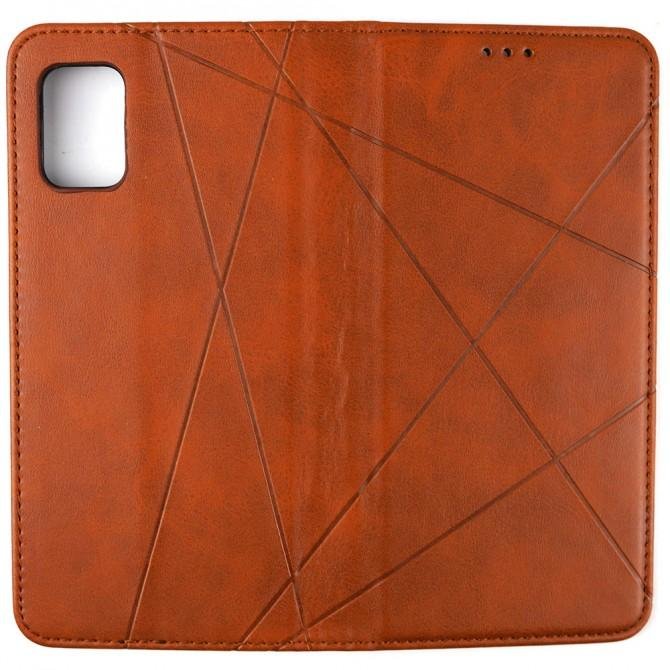 Чохол-книжка Lines Leather для Samsung A515 Galaxy A51 Коричневий-2
