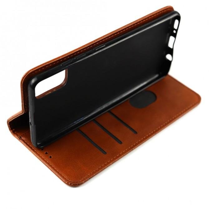 Чохол-книжка Lines Leather для Samsung A515 Galaxy A51 Коричневий-4