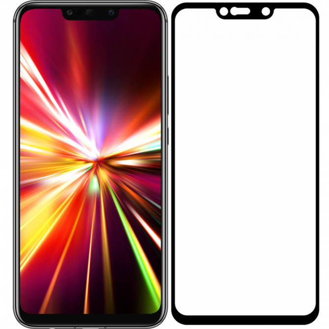 Защитное стекло для HUAWEI Mate 20 Lite Full Glue (0.3 мм, 2.5D, чёрное)