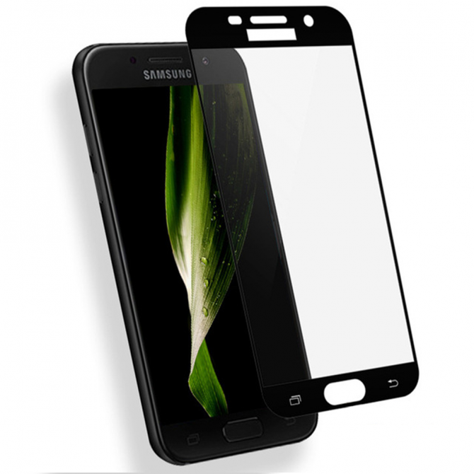 Захисне скло для SAMSUNG A520 Galaxy A5 (2017) Full Glue (0.3 мм, 2.5D, чорне)-1