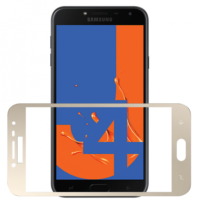 Защитное стекло для SAMSUNG J400 Galaxy J4 (2018) Full Glue (0.3 мм, 2.5D, золотое)-1