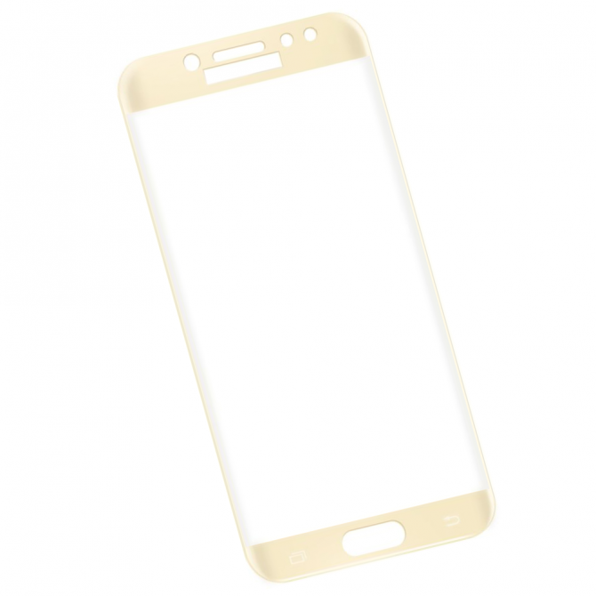 Захисне скло для SAMSUNG J730 Galaxy J7 (2017) Full Glue (0.3 мм, 2.5D, золотий)-2