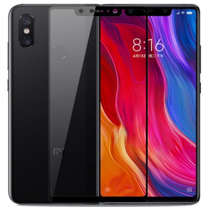 Защитное стекло для XIAOMI Mi8 SE Full Glue (0.3 мм, 2.5D, чёрное)