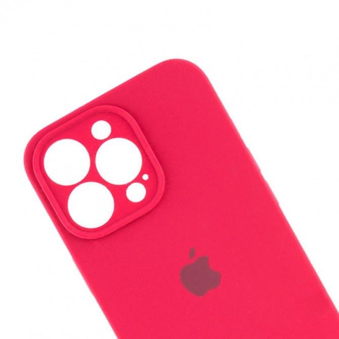 Оригінальний силіконовий чохол для iPhone 12 Pro Max Темно Червоний FULL (with camera protection)-3