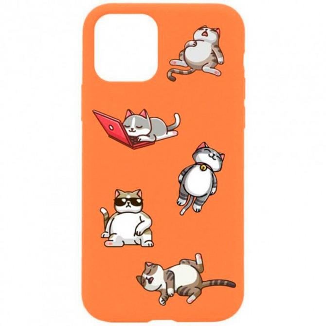Чехол Funny Animals series для iPhone 12 Pro Max Orange Lazy Cat