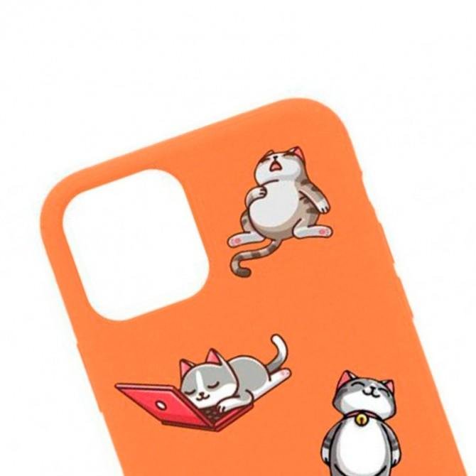 Чехол Funny Animals series для iPhone 12 Pro Max Orange Lazy Cat-1