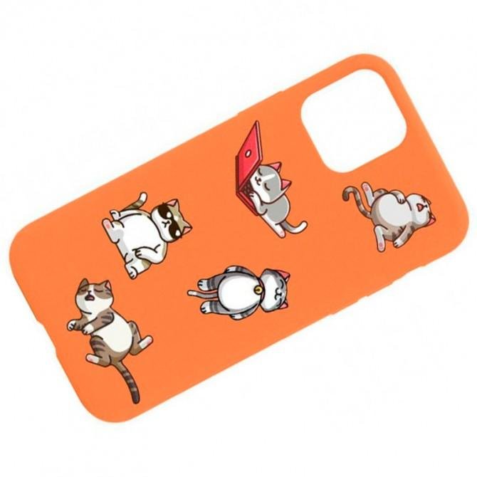 Чехол Funny Animals series для iPhone 12 Pro Max Orange Lazy Cat-3