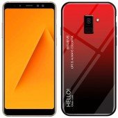 Чехол TPU Gradient HELLO Glass для Samsung A8 Красный Чехол TPU Gradient HELLO Glass для Samsung A8 Красный