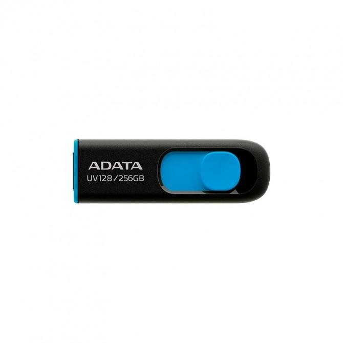 Накопичувач ADATA USB 256Gb UV128 Black/Blue USB 3.2