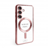 Силиконовый чехол SHINING with MagSafe для Samsung Galaxy S24/S25 Rose Gold
