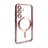 Силиконовый чехол SHINING with MagSafe для Samsung Galaxy S24/S25 Rose Gold