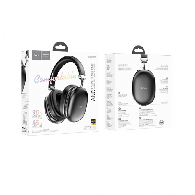 Навушники Bluetooth Headset Hoco W35 ANC Max Auspicious Black-1