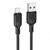 USB Кабель Borofone BX113 Lenny MicroUSB 3A Black 2m USB Кабель Borofone BX113 Lenny MicroUSB 3A Black 2m