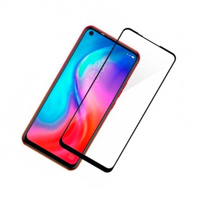 Защитное стекло для TECNO Spark 5 Full Glue (0.25 мм, 2.5D, черное) ЛЮКС-1