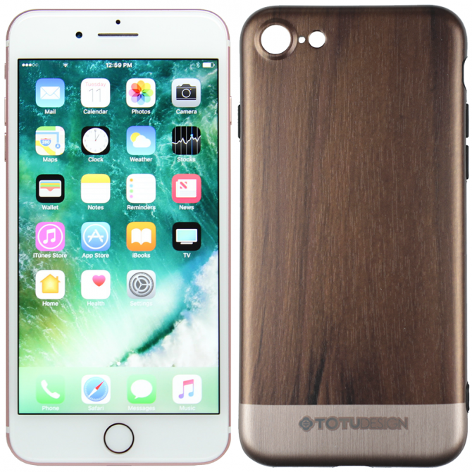 Чохол TOTU Design Wood series для iPhone 7/8 Рожеве Золото