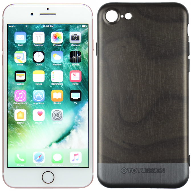 Чехол TOTU Design Wood series для iPhone 7/8 Grey