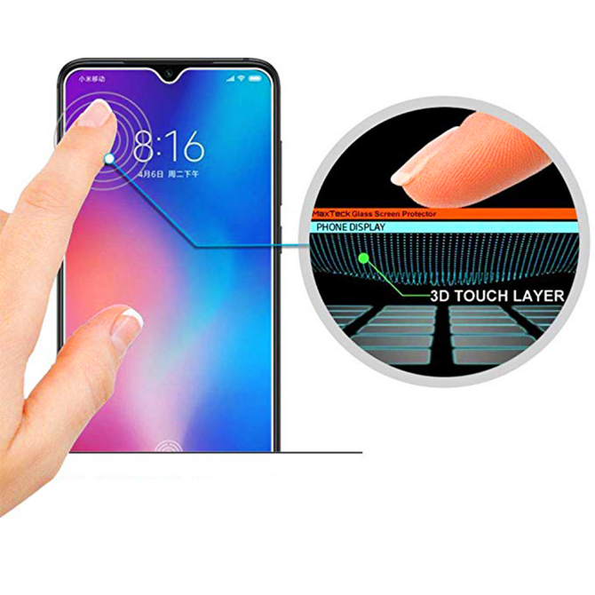 Защитное стекло для XIAOMI Mi9 SE/Mi Play (0.3 мм, 2.5D)-2