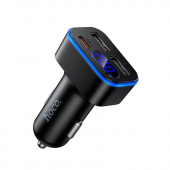 Автомобильное зарядное устройство 1USB+Type-C Hoco Z63B Barry 48w dual port PD30W+QC3.0 Black