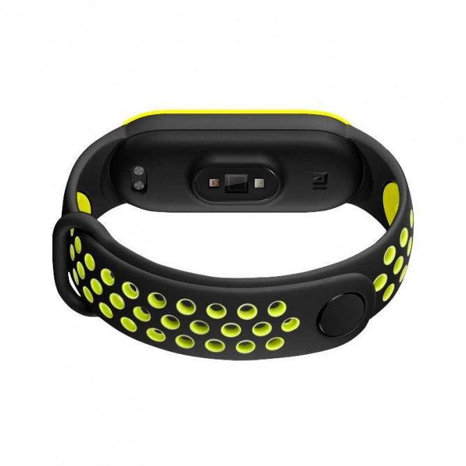 Ремешок для браслета Mi Band 5/6 SPORT Black/Green-2
